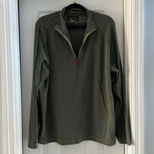 Orvis green 1/4 zip pullover